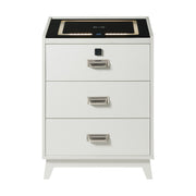 Rio Nightstand with Electronic Features in White