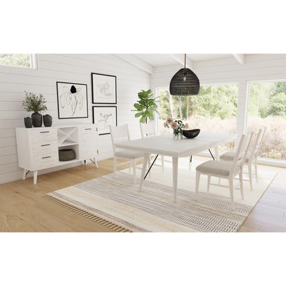 Rogen Rustic Dining Table with 18" Leaf in Rustic White