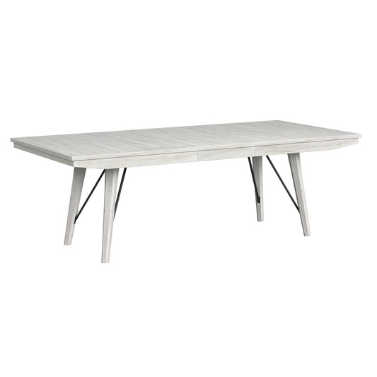 Rogen Rustic Dining Table with 18" Leaf in Rustic White