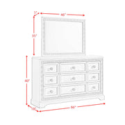Romilly Dresser and Mirror Set in White