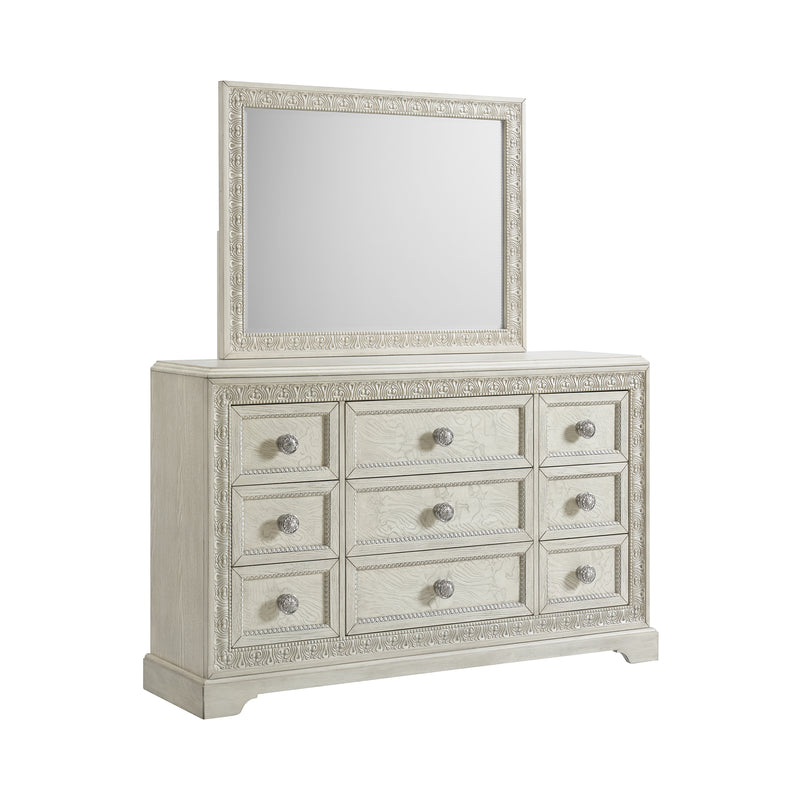Romilly Dresser and Mirror Set in White