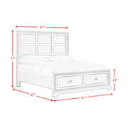 Romilly King Storage Bed in White