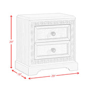 Romilly Nightstand with USB in White