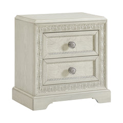 Romilly Nightstand with USB in White