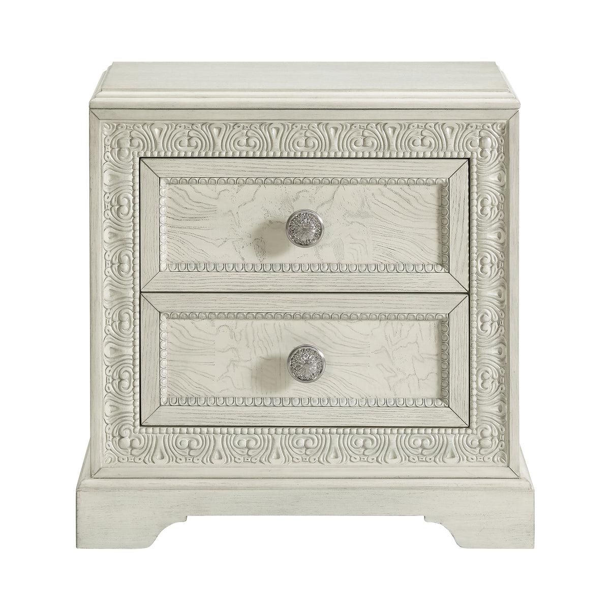 Romilly Nightstand with USB in White
