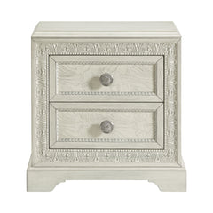 Romilly Nightstand with USB in White