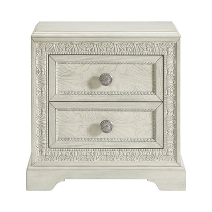 Romilly Nightstand with USB in White