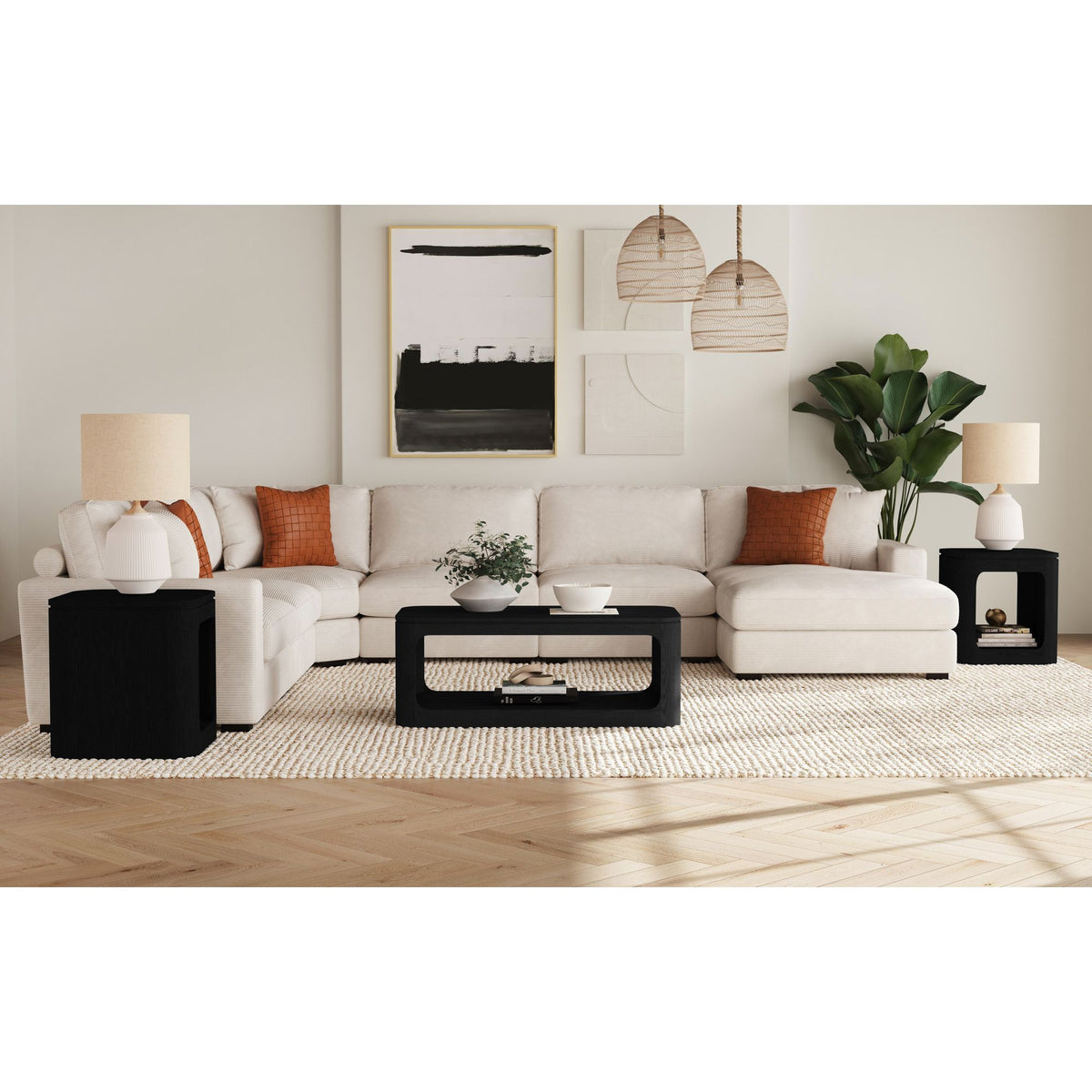 Rosalie End Table in Black