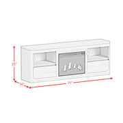 Rosalie 4PC Entertainment Unit with 71" TV Console in Natural
