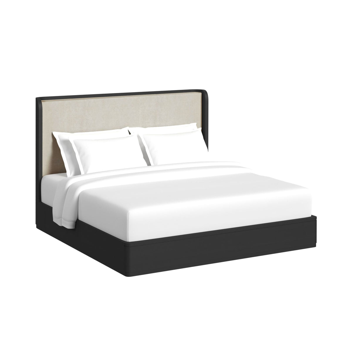Rosalie King UPH 3PC Bedroom Set in Black