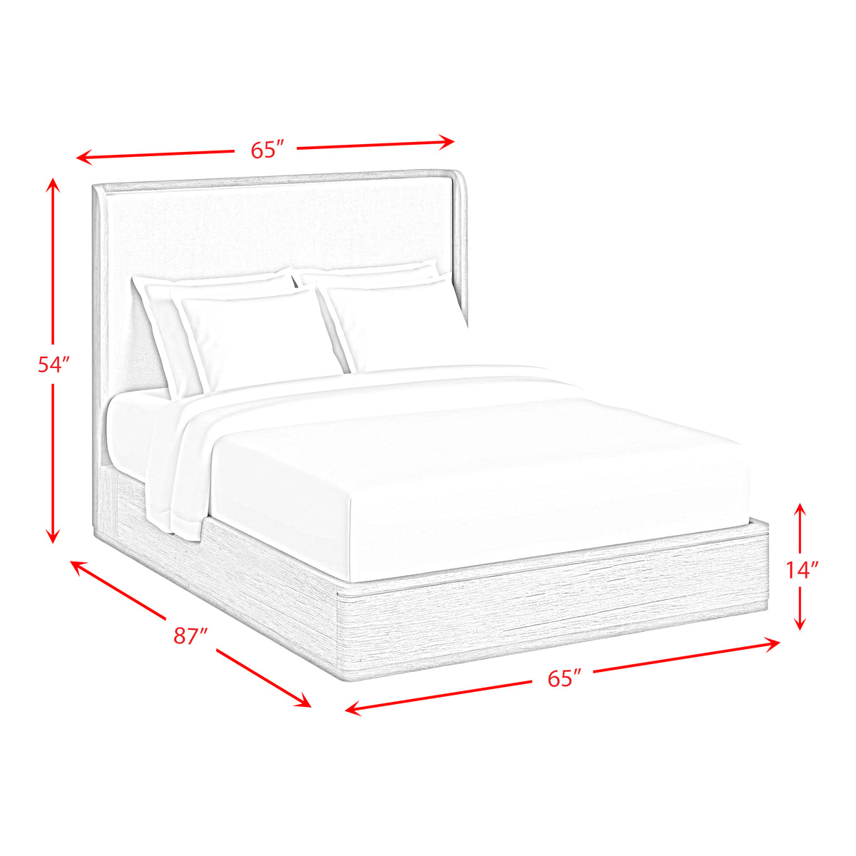Rosalie Queen UPH Bed in Black