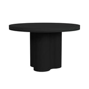 Rosalie 5PC Standard Height Dining Set in Black-Round Table and Four Chairs