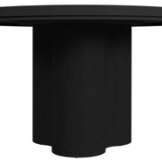 Rosalie 5PC Standard Height Dining Set in Black-Round Table and Four Chairs