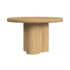 Rosalie 5PC Standard Height Dining Set in Natural-Round Table and Four Chairs