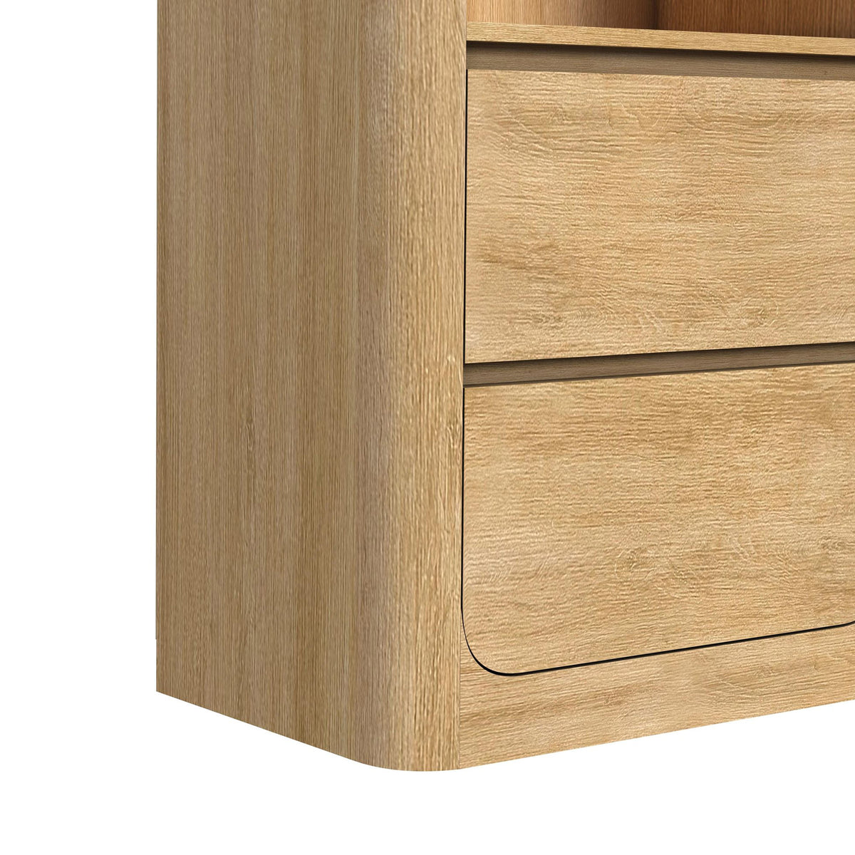 Rosalie 4PC Entertainment Unit with 82" TV Console in Natural