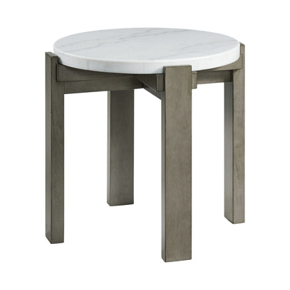 Rosamel Round End Table in Ash Brown