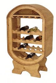 Rustic Barrel Wine Rack