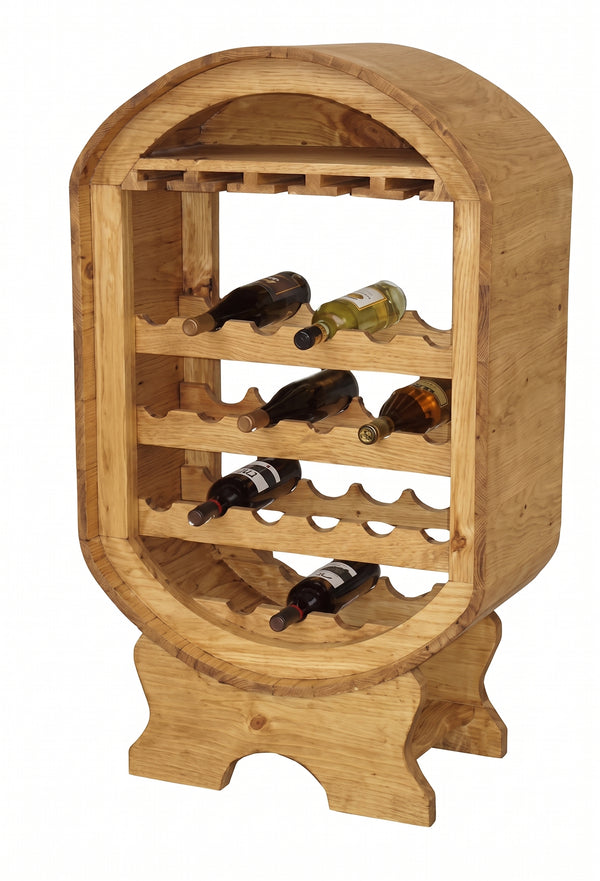 Rustic Barrel Wine Rack