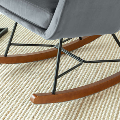 Mecedora moderna Hannah de mediados de siglo en gris oscuro