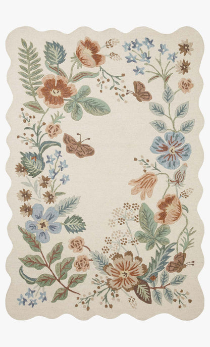 Rifle Paper Co. x Loloi Silhouette SIH-02 Crema