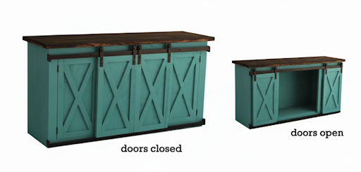 Calabria TV Stand Navy Green