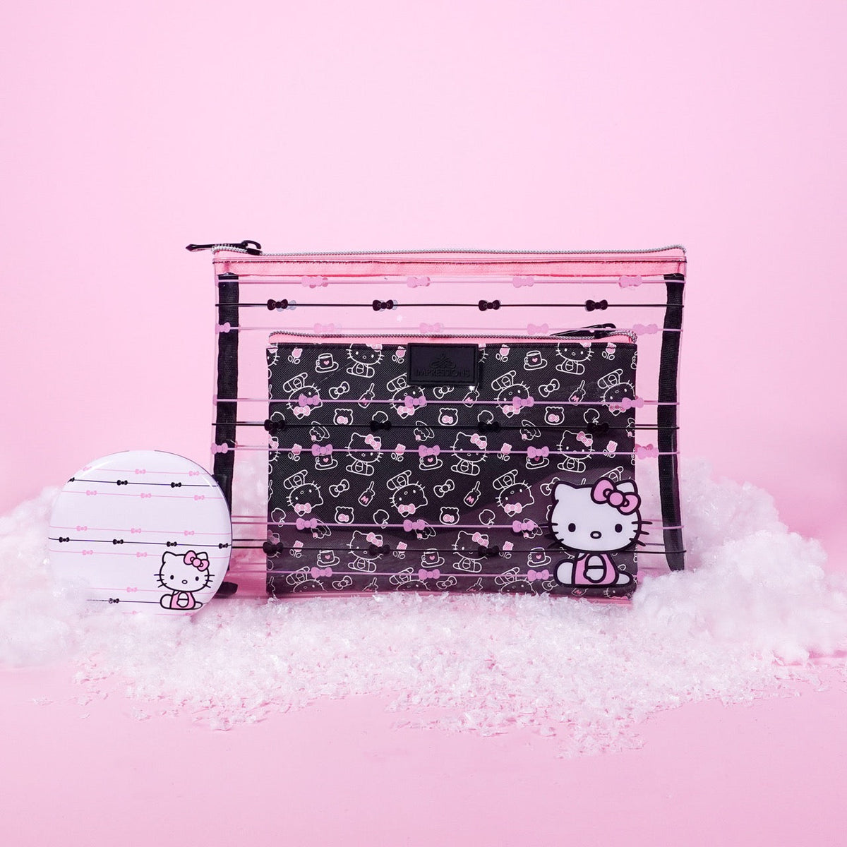 Hello Kitty® "Travel Essentials" Compact + Slim Pouch Gift Set