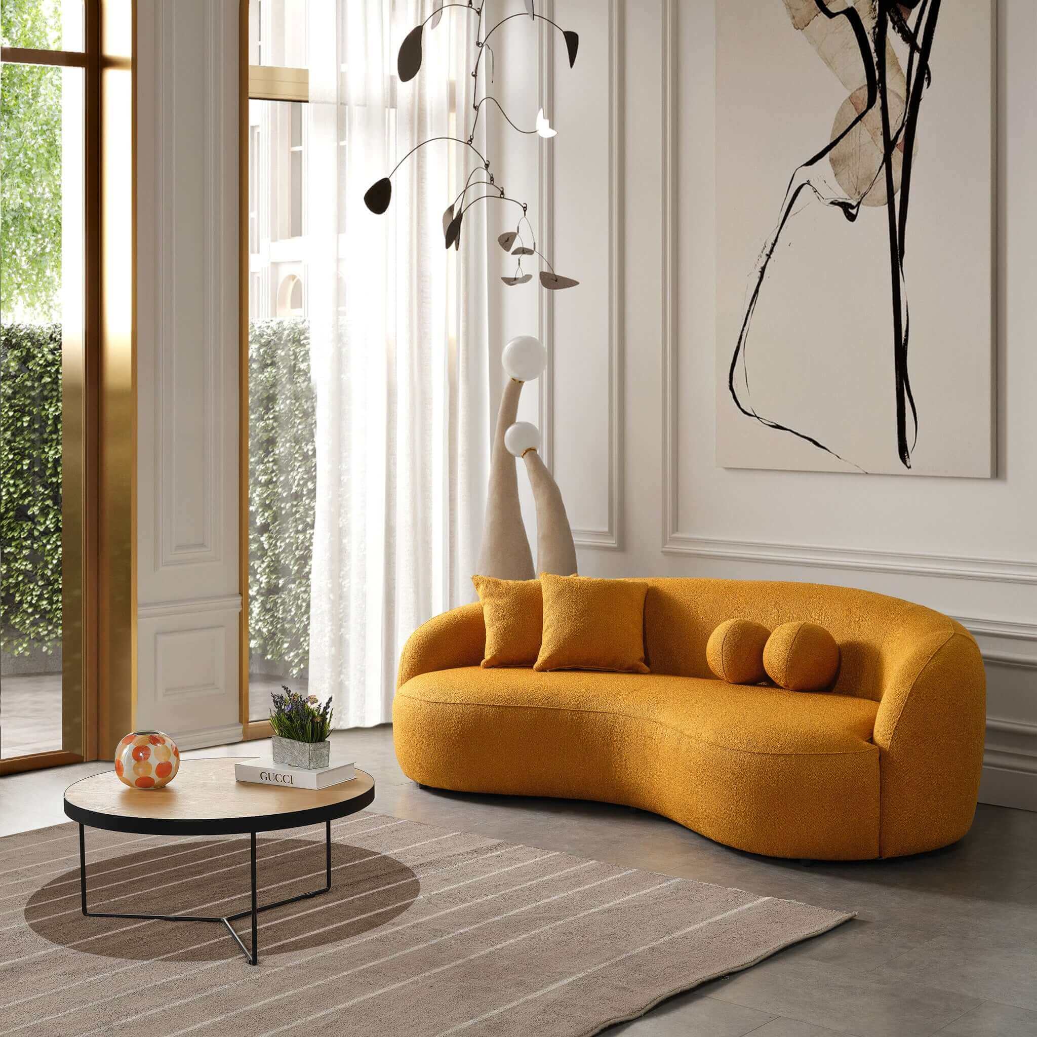 Ashcroft Imports Drake Curvy Sofa