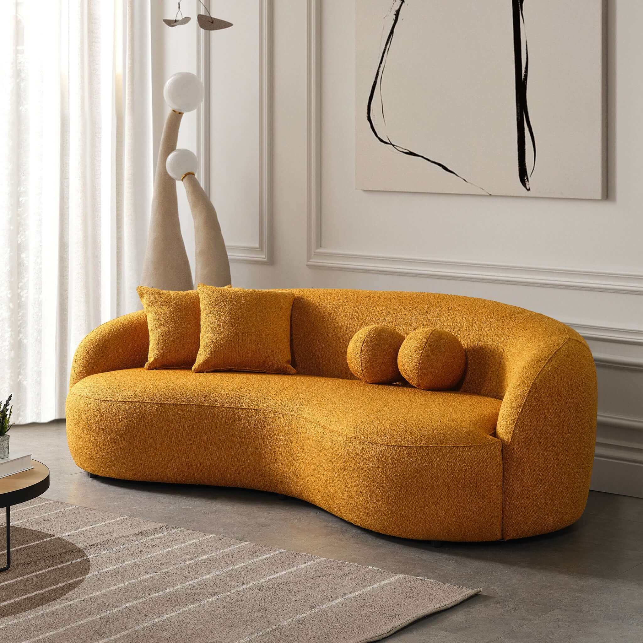 Ashcroft Imports Drake Curvy Sofa - Thumbnail 2