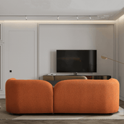 Donna Burnt Orange Japandi Style Boucle Sofa
