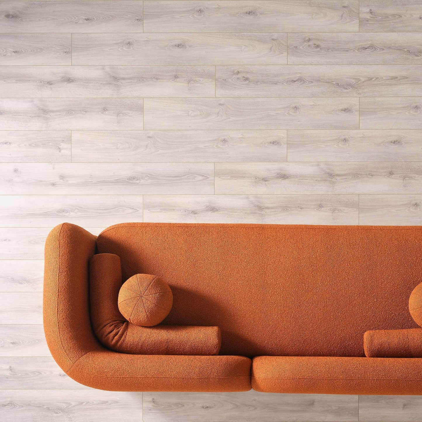 Donna Burnt Orange Japandi Style Boucle Sofa