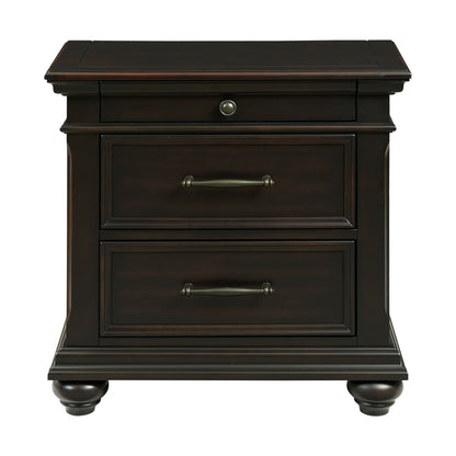 Slater Nightstand w/USB Black