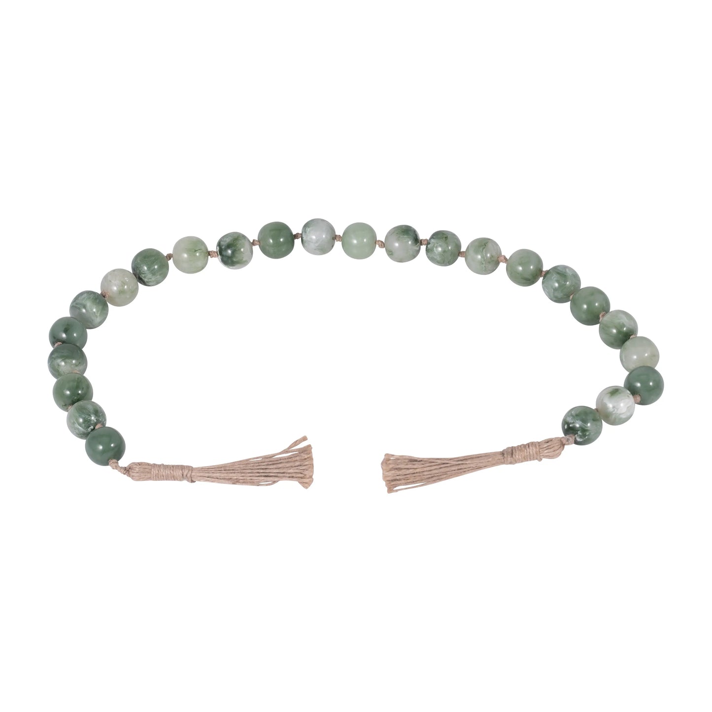 Guirnalda de cuentas de resina verde