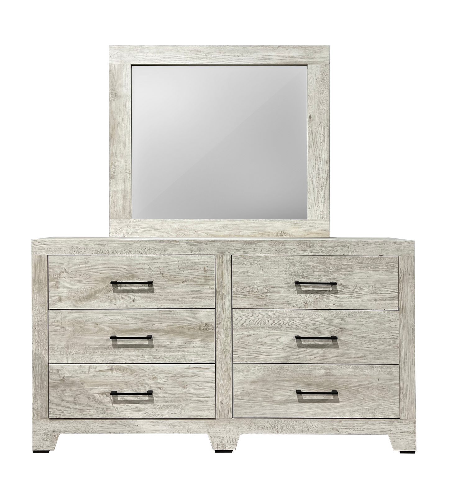 Salma Wengue Blanco Mirror with Elegant Two-Tone Look