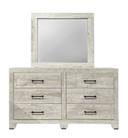 Salma Wengue Blanco Mirror with Elegant Two-Tone Look