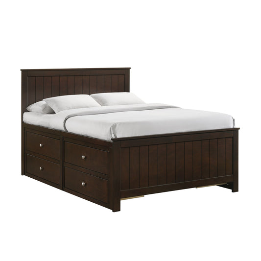 Sami Full Captains 5PC Bedroom Set in Espresso
