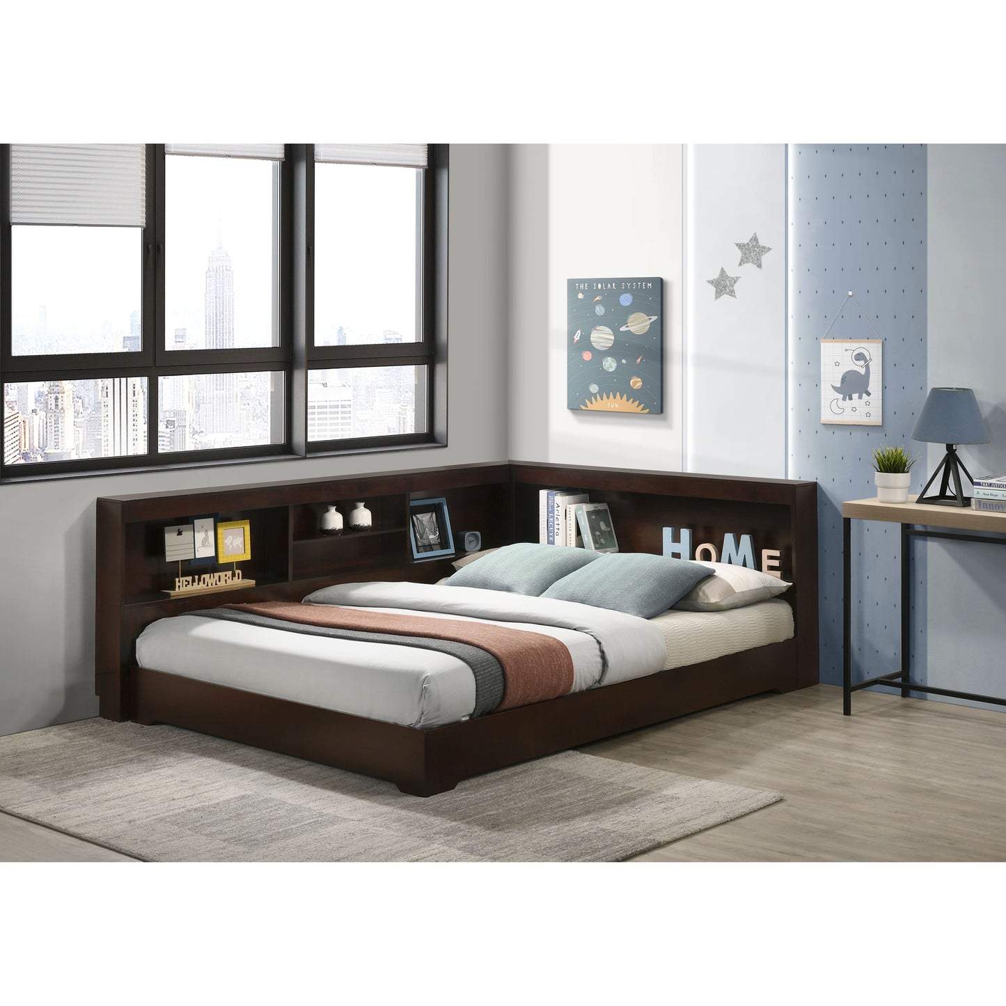 Sami Full Corner Bed in Espresso