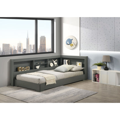 Sami Twin Corner Bed in Grey
