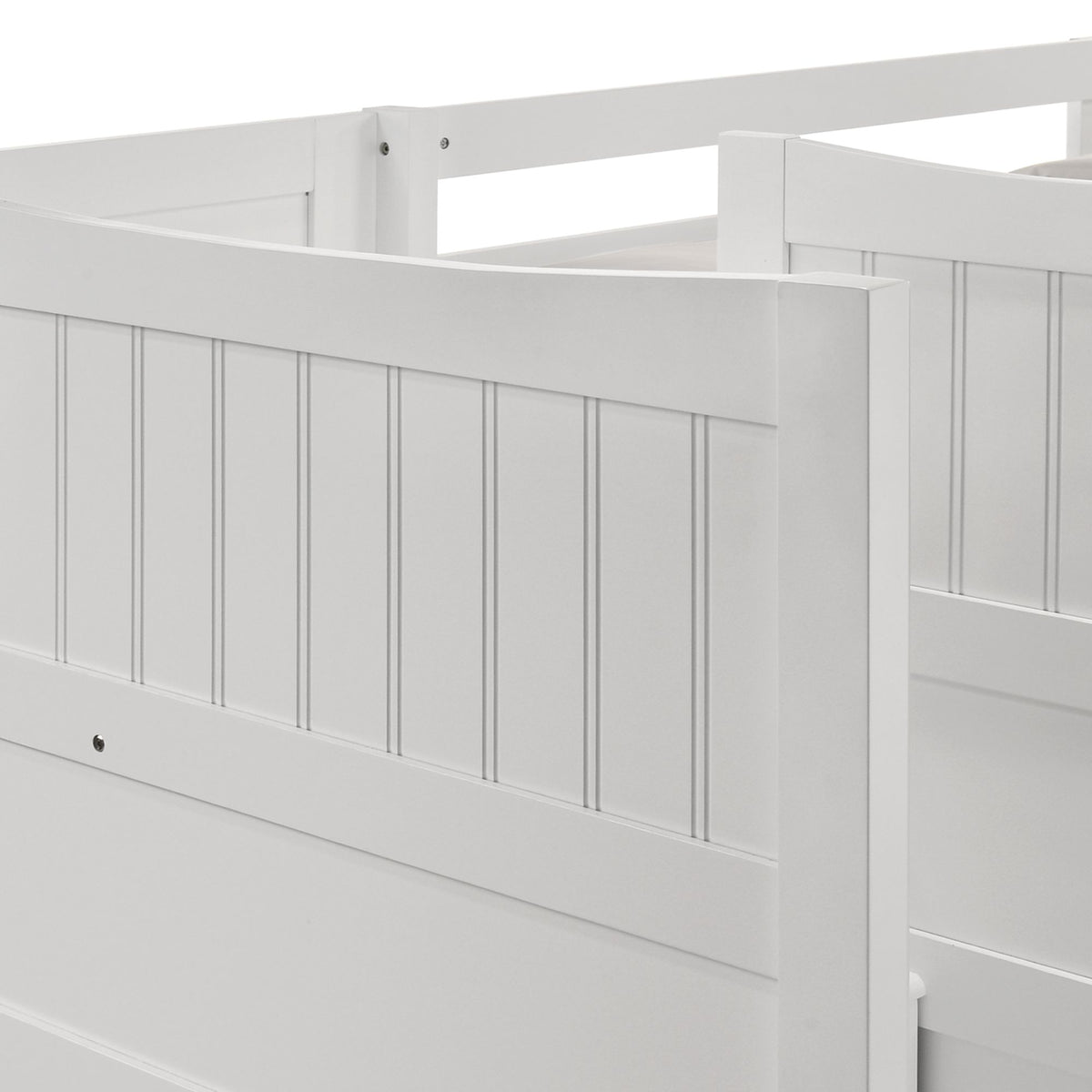 Sami Twin Over Twin Step Bunk with Left HB in White