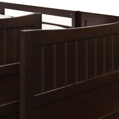 Sami Twin Over Full Step Bunk with Right HB in Espresso