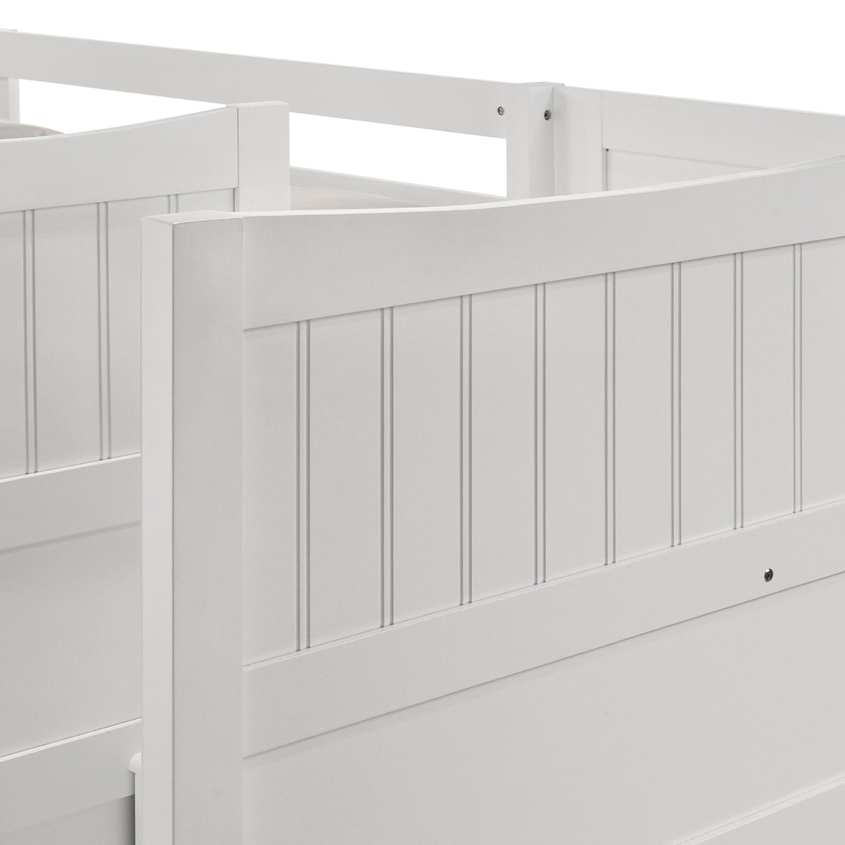 Sami Twin Over Twin Step Bunk with Right HB in White