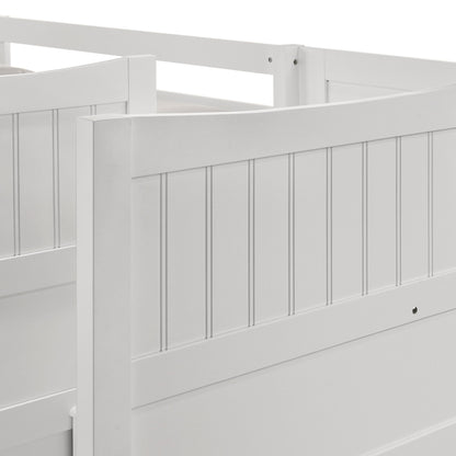 Sami Twin Over Twin Step Bunk with Right HB in White