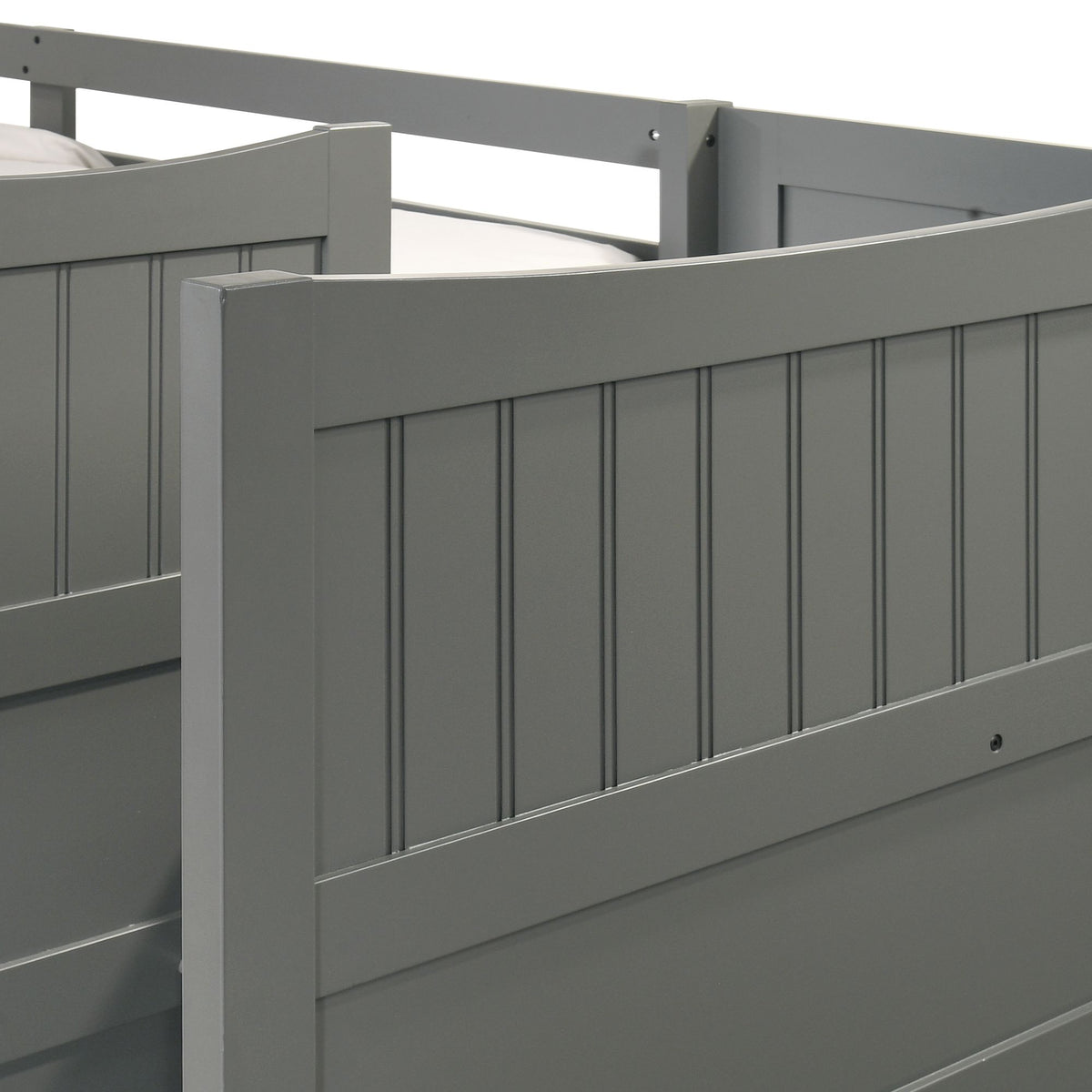 Sami Twin Over Twin Step Bunk with Right HB in Grey