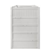 Sami Twin Over Twin Step Bunk with Left HB in White