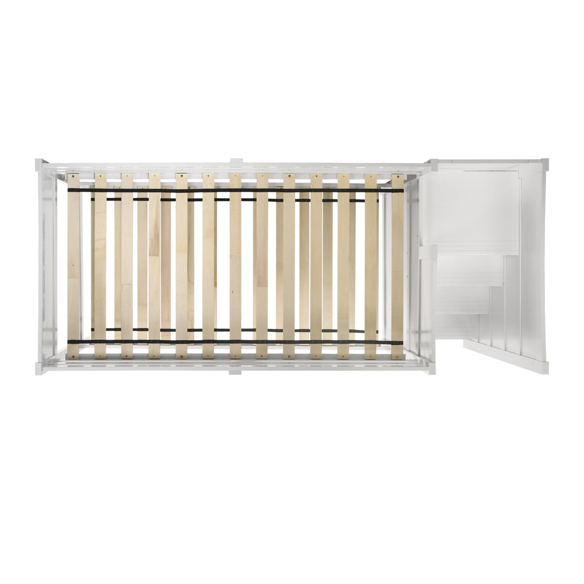 Sami Twin Over Twin Step Bunk with Right HB in White