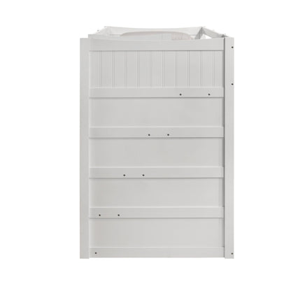Sami Twin Over Twin Step Bunk with Right HB in White