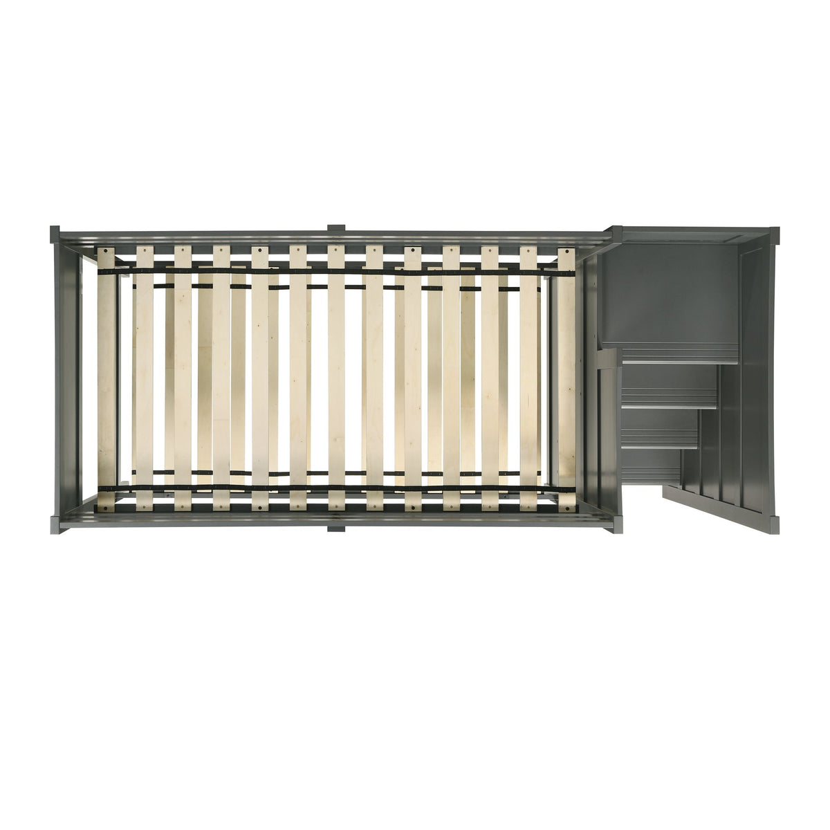 Sami Twin Over Twin Step Bunk with Right HB in Grey