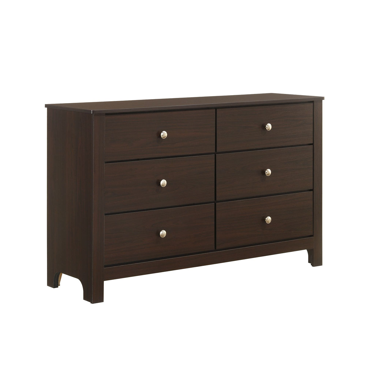 Sami Youth 6-Drawer Dresser In Espresso