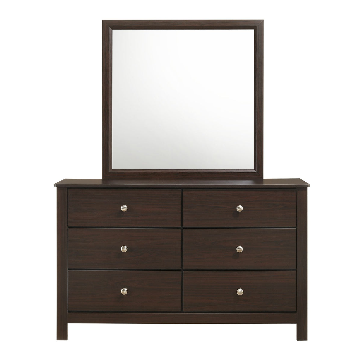 Sami Youth Dresser And Mirror Set In Espresso