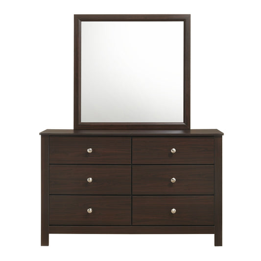 Sami Youth Dresser and Mirror Set in Espresso