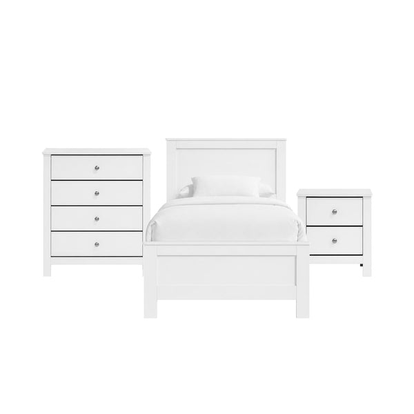 Sami Youth Twin Panel 3PC Bedroom Set in White